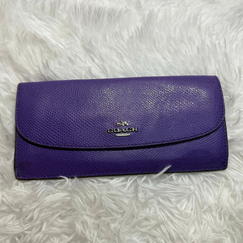 Coach Purple Slim Wallet